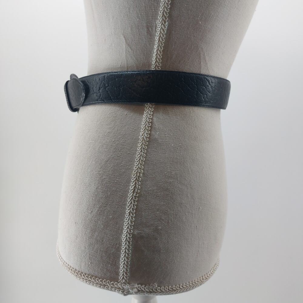 The Ritz Accessory Black Genuine Leather Women's Belt S/M - Picture 8 of 10